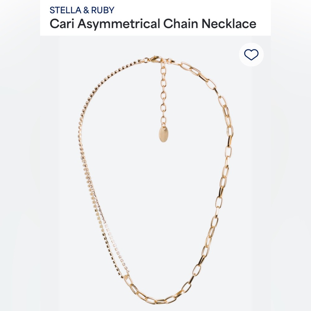Stella & Ruby Gold Asymmetrical Chain Necklace